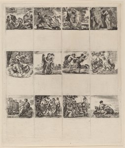 Mytologiska spelkort, 1644. av Stefano della Bella