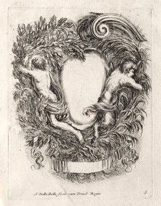 Ny modell för en kartusch, 1647. av Stefano della Bella