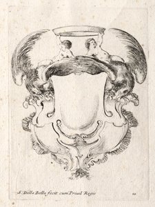 Ny modell för en kartusch, 1647. av Stefano della Bella