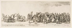Del av ingången till den polska legationen L och M, 1633. av Stefano della Bella