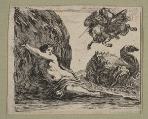 Perseus och Andromeda, 1644. av Stefano della Bella