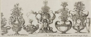 Tallrik tre från Collection of Various Vases av Stefano della Bella