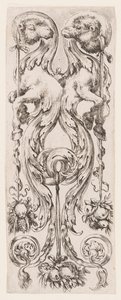 Tallrik, från Ornamenti o Grottesche (Ornament eller Grotesker) av Stefano della Bella