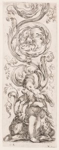 Tallrik, från serien Ornamenti o grottesche (Ornaments or Grotesques) av Stefano della Bella