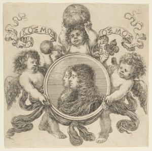Porträtt av Cosimo de Medici och Marguerite Louise dOrleans, hans fru, 1661. av Stefano della Bella