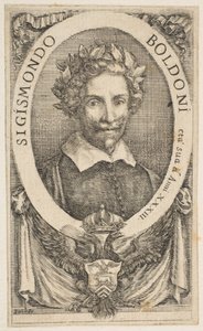 Porträtt av poeten Sigismond Boldoni, 1656. av Stefano della Bella