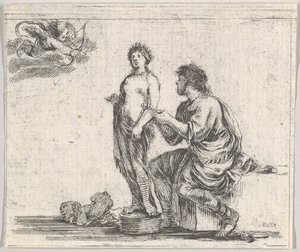Pygmalion, från Game of Mythology Game of Mythology, 1644. av Stefano della Bella