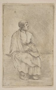 Sittande Ecclesiastic, ca. 1662. av Stefano della Bella