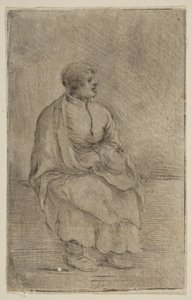 Sittande Ecclesiastic, ca. 1662. av Stefano della Bella