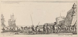 Soldater som övervakar ombordstigning, 1644.