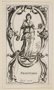 Spring Printemps, från The Four Seasons, ca. 1641. av Stefano della Bella