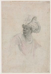 Studie av en mor, vänd åt vänster, ca. 1657. av Stefano della Bella