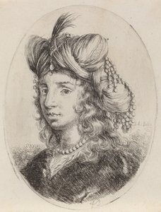 Sultanness prydd med pärlor, vänd till vänster, 16491650.