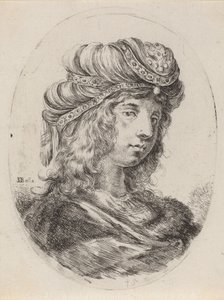 Sultanism i en bandad turban, vänd till höger, 16491650.