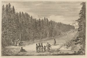 Fontänernas aveny av Stefano della Bella