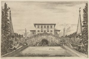 Det stora trapphuset av Stefano della Bella