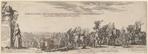 Titelsida för Hans Excellens den polske ambassadörens inträde i Rom, 1633. av Stefano della Bella