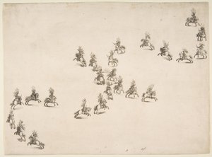 Tjugofyra kavaljerer bildar en dubbel S, 1652. av Stefano della Bella
