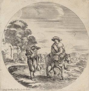 Två bönder som reser i ett landskap, 1656.