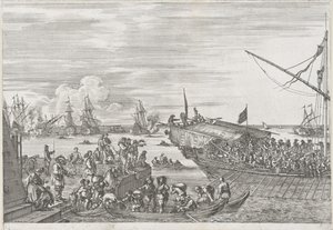 Avgång av ett galärfartyg i hamnen i Livorno Port of Livorno (serietitel) Vues de port de Livourne (serietitel) av Stefano della Bella