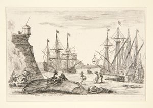 Utsikt över ett hörn av Calais (Vue d av Stefano della Bella