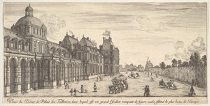 Utsikt över kupolen på Tuilleripalatset, från Olika vyer av anmärkningsvärda pla..., 1649-51. av Stefano della Bella
