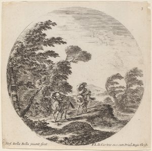 Vindblåsta ryttare, 1646. av Stefano della Bella