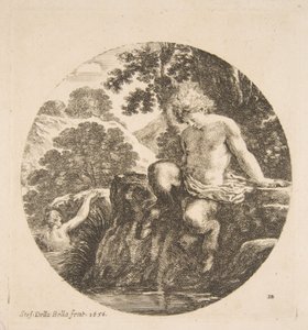 Ung Satyr på väg att bada i en flod, från 