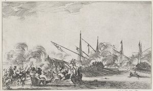 sjöslag Maritime föreställningar (serietitel) Suite de huit marines (serietitel) av Stefano della Bella