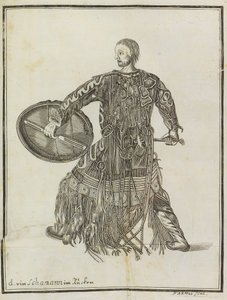 En shaman. Från Beskrivning av landet Kamchatka, ca. 1750. av Steller