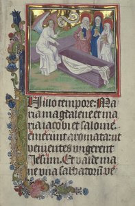 Fru Czart. 3017 IV, fol.9r De heliga kvinnorna vid Kristi grav