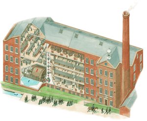 Quarry Bank Mill, Styal, Cheshire av Stephen Conlin