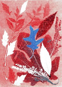 Jol III, 2017 (monoprint på papper) av Stephen Dow