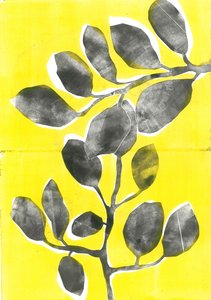 Summer Garden IV, 2015 (monoprint på papper) av Stephen Dow