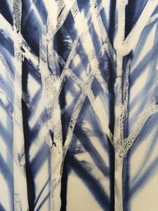 Tree II, 2016 (vax på tyg) av Stephen Dow