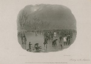 Skridskoåkning på Serpentine, Hyde Park, London