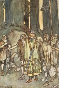 Och den natten var det fest och glädje i den ensamma hyddan, illustration från 
