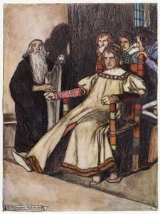 Illustration för Siegfried the Dragon-Slayer (färg litho) av Stephen Reid