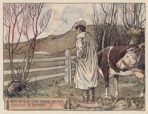 Illustration till The Deserted Village av Oliver Goldsmith (färglitografi) av Stephen Reid