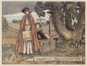 Illustration till The Deserted Village av Oliver Goldsmith (färglitografi) av Stephen Reid