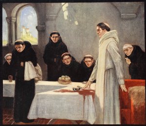 Saint Benedict and the Monks, illustration från 