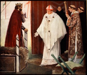 Stephen Langton, illustration från "Den mäktiga armén" av Winifred M. Letts, pub. 1912 (lito i färg) av Stephen Reid