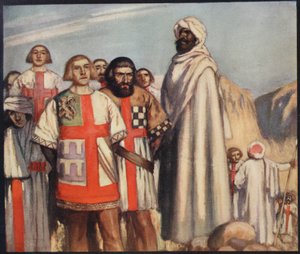 Röda korsriddarna i Saladins makt, illustration från 
