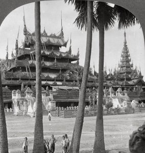 Pagan Kings tempel nära Aindow Yak Pagoda, Mandalay, Burma, 1908.