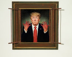 Trump åtalad, 2020 (olja på panel)