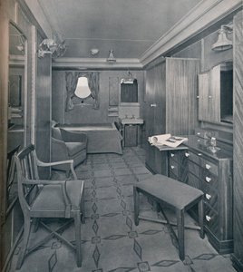 Lägenheter i First Class-området ombord på S.S. Empress of Britain, 1931 av Stewart Bale Limited