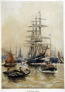 Hamnen i Hamburg, deb. 1900-talet