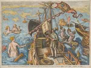 Christopher Columbus Discovery of America, 1591.