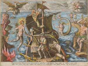 Ferdinand Magellans upptäckt av det portugisiska Amerika, 1591.