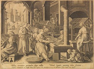 Silkesextraktion Vermis sericus, efter 1640.